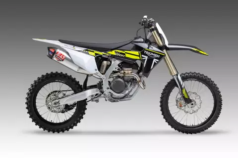 YOSHIMURA RS-12 STAINLESS FULL EXHAUST, W/ STAINLESS MUFFLER - TRIUMPH TF 250-X '24-